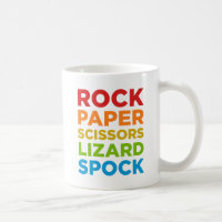 Taza de papel de Spock del lagarto de las tijeras