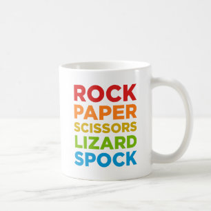 Café Taza de papel de Spock del lagarto de las tijeras