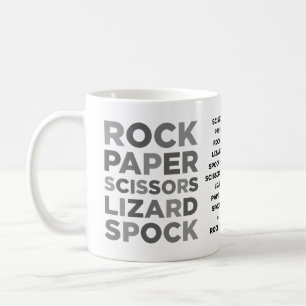 Café Taza de papel de Spock del lagarto de las tijeras