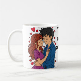 Café Taza de pareja de anime 'Dos corazones, un viaje'