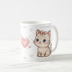 Café Taza de Pareja de Gatos Adorables