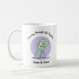 Café Taza de pareja de ranas bailarinas personalizada