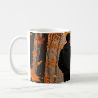 Café Taza de pareja otoño romántico | Pareja del bosque