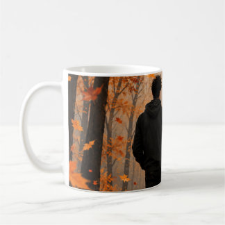 Café Taza de pareja otoño romántico | Pareja del bosque