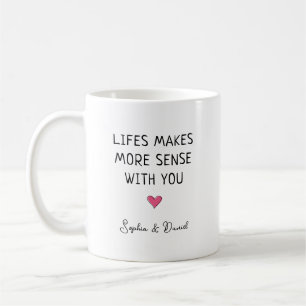 Café Taza de Pareja Personalizada La Vida Tiene Más Sen