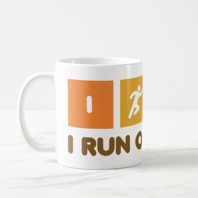 Café Taza De Parodia De Dunkin Donuts 'Corro En Café' (Izquierda)