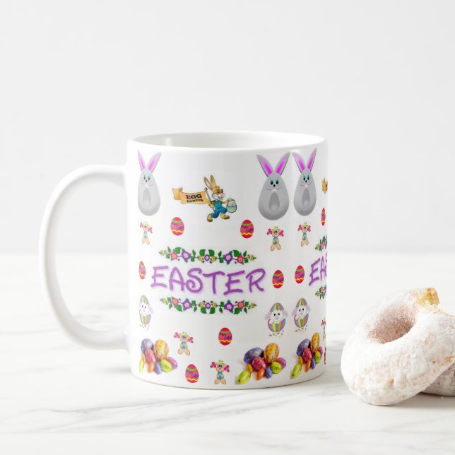 Café Taza de Pascua (Con donut)