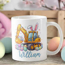 Taza de Pascua Personalizada con Excavadora para N