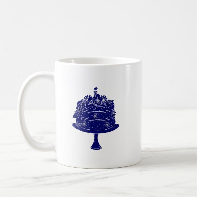 Café taza de pastel de aniversario (Izquierda)