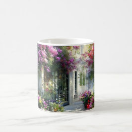 Café Taza de Patio con Acuarela Soñadora: Regalo de Art