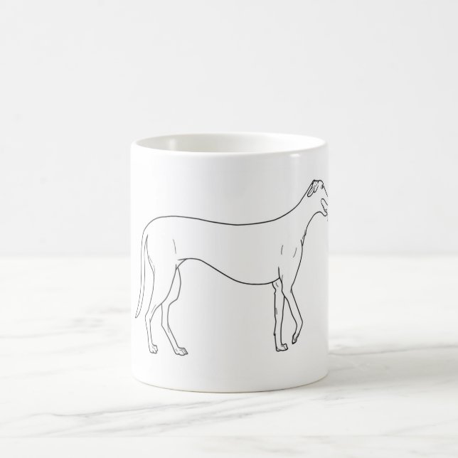Café Taza de Pawprint del galgo (Centro)