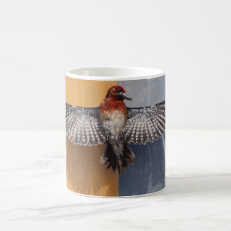 Café Taza de pecho rojo del Sapsucker