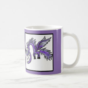 Café Taza de Pegaso de la lila del dibujo animado