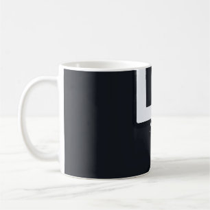 Café Taza de Pegatina de Monograma DD