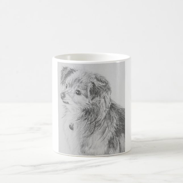Café Taza de pelo largo del perro de la chihuahua (Centro)