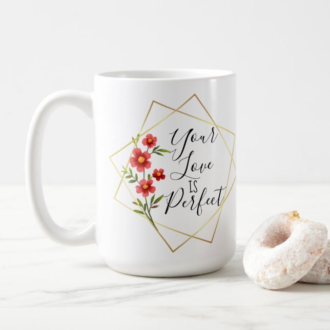 Café Taza de Perfect Love Latte (Con donut)
