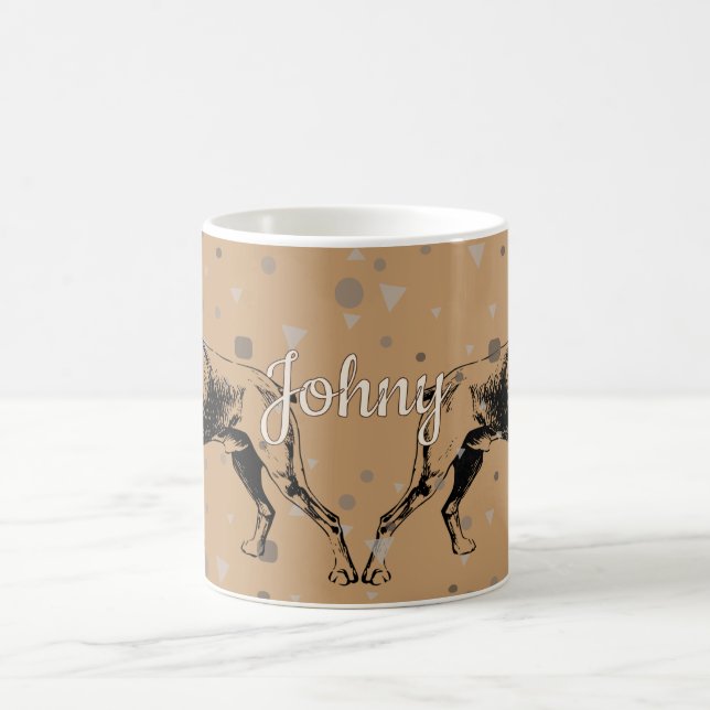 Café Taza de perro Boxer – Ilustración geométrica de Bo (Centro)