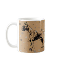Taza de perro Boxer – Ilustración geométrica moder