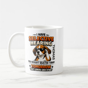 Café Taza de perro con audición selectiva   Compañero d