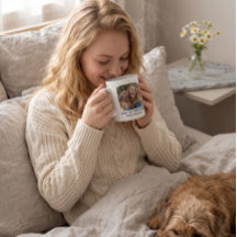 Taza de perro con foto personalizada, el hogar est