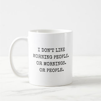 Café Taza de persona mañanera con cita divertida