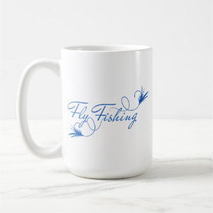 Café Taza de pesca con mosca