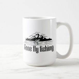 Café Taza de pesca con mosca