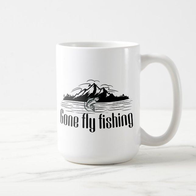 Café Taza de pesca con mosca (Derecha)