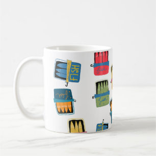 Café Taza de pescado enlatado