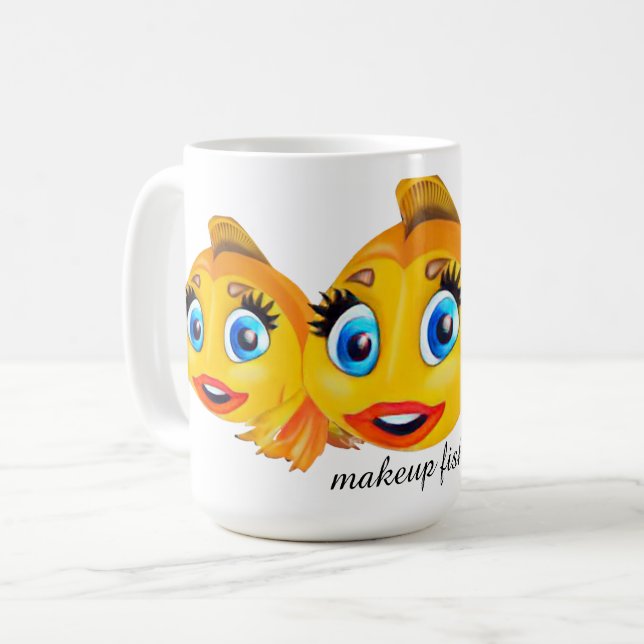 Café taza de pez de maquillaje (Anverso izquierdo)