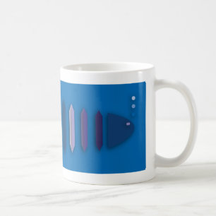 Café Taza de pez para diestra