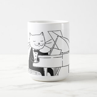 Café Taza de pianista de concierto de gato