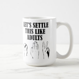 Café Taza de Piedra Papel Tijera