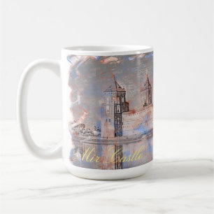 Café Taza de pintura de arquitectura del castillo de Mi