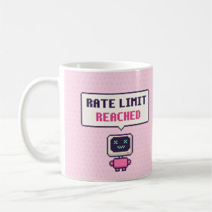 Café Taza De Pixel De IA Divertida Límite De Tasa Alcan