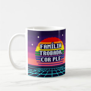 Café Taza de píxeles de orgullo catalán Familia Trobada