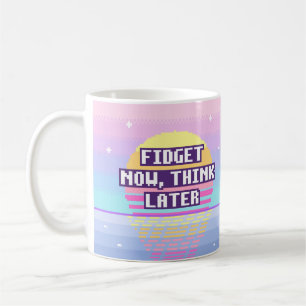 Café Taza de píxeles neurodivergente para inquietarse a