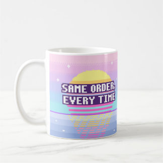 Café Taza de píxeles neurodivergentes del mismo orden, 