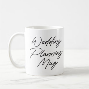 Café Taza de planificación de boda de compromiso Nombre