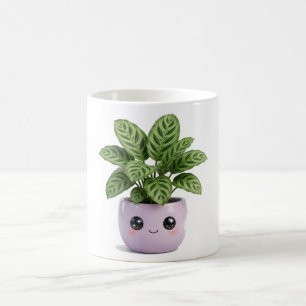 Café Taza de planta de interior Calathea Kawaii