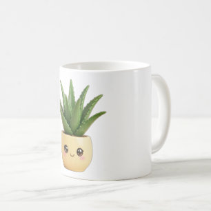 Café Taza de planta de interior Kawaii Aloe Vera