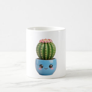Café Taza de planta de interior kawaii cactus de barril
