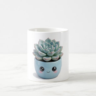 Café Taza de planta interior Echeveria Kawaii