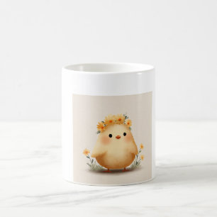 Café Taza de pollito lindo de primavera   Pollito de ma
