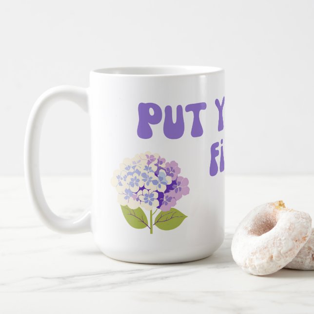 Café Taza de Ponerse Primero (Con donut)