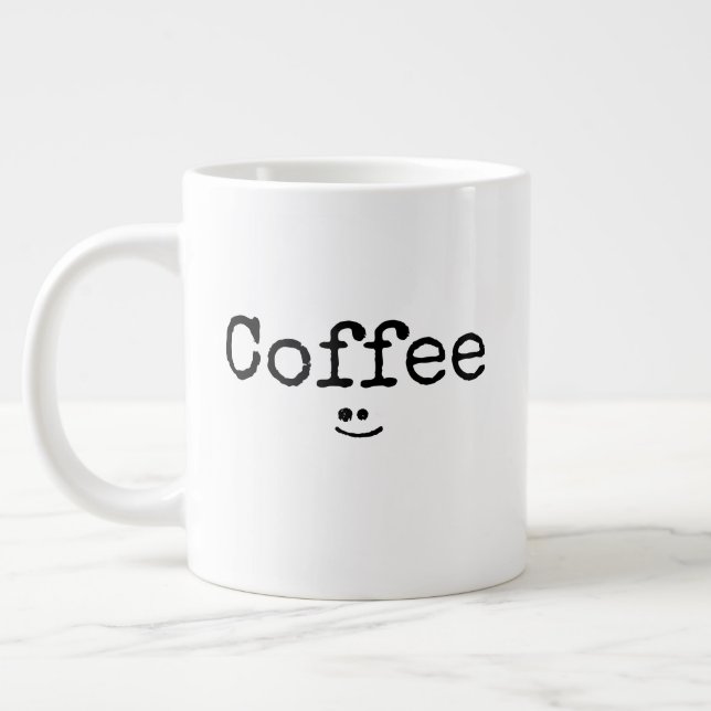 Café Taza De Porcelana Tipografía Negra (Izquierda)