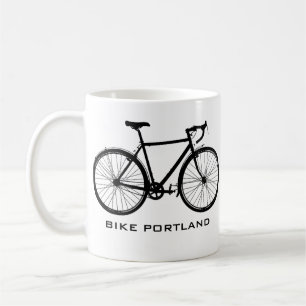 Café Taza de Portland de la bici - sola velocidad