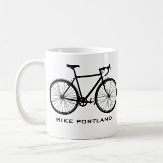 Café Taza de Portland de la bici - sola velocidad