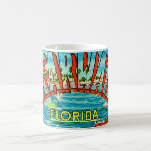 Café Taza de postal antigua de Clearwater Florida