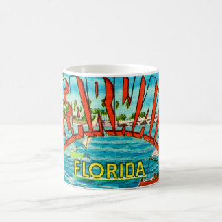 Café Taza de postal antigua de Clearwater Florida